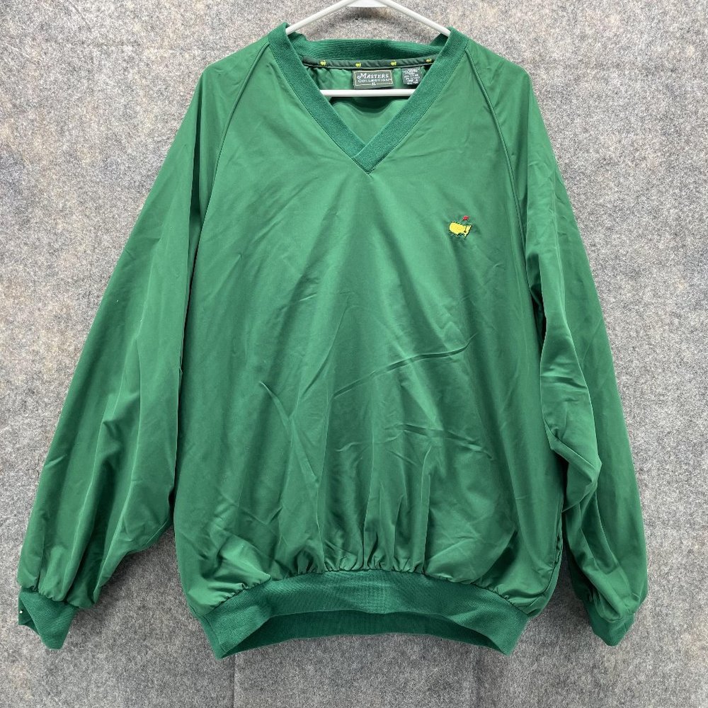 Masters Collection Sweater Men's Extra Large Adult Green V Neck Fleece Golf
